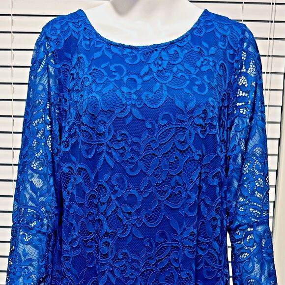 Alfani Woman, Sz 18W, Blue Formal Dress, Sheath Style, Lined, New without Tags! - Picture 1 of 12